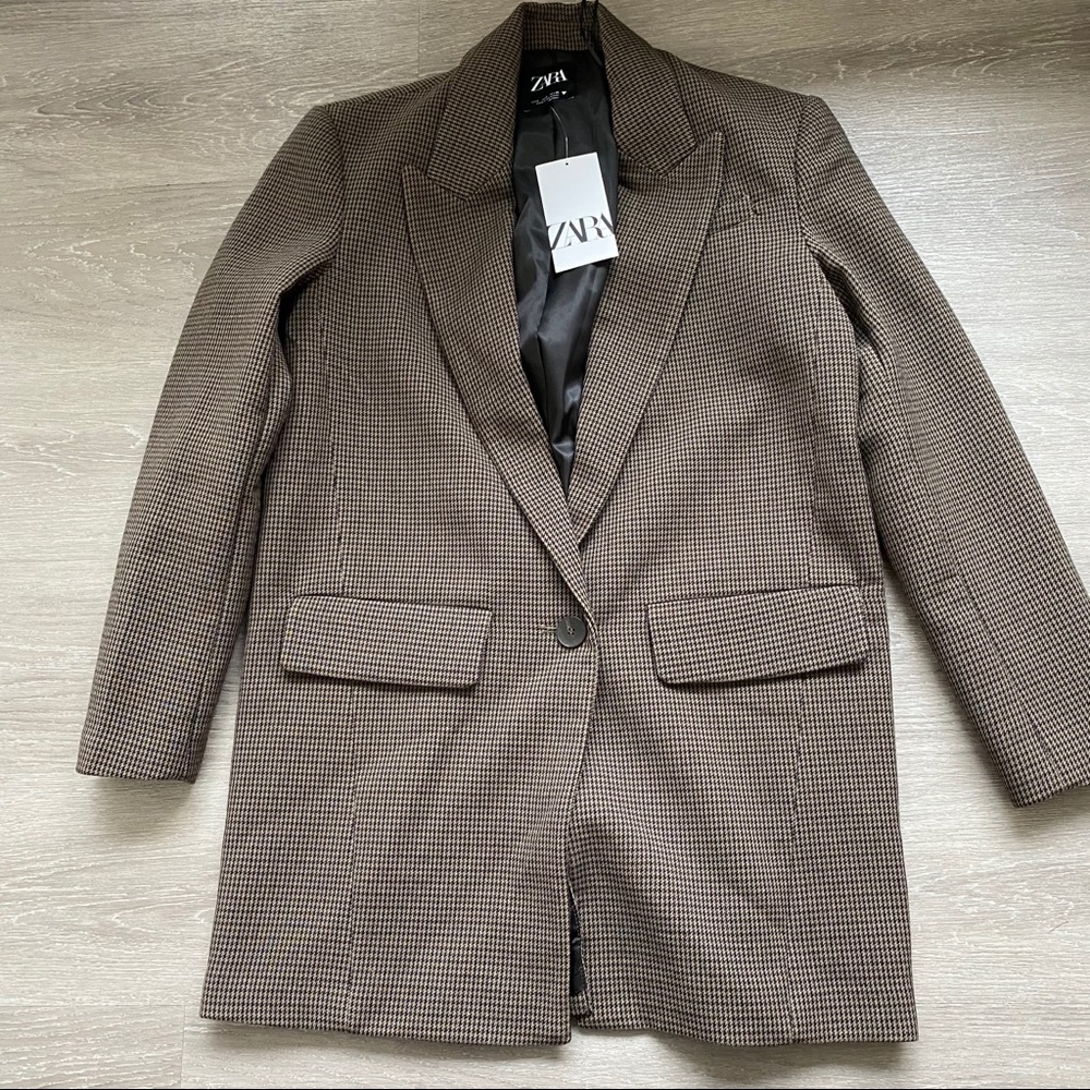 Zara Oversized Plaid Blazer - Picture 10 of 16